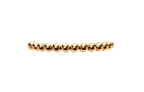 Store 7inch x 10mm Gold Finish Ball Bracelet