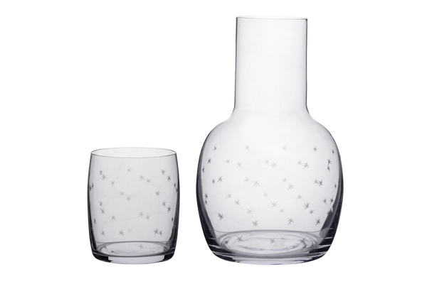 Star Etched Bedside Carafe & Glass Set – House of Cardoon