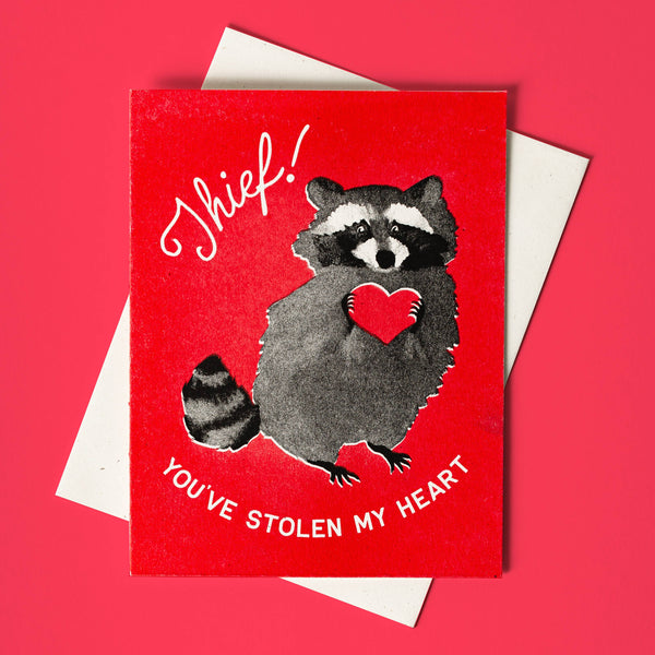 You've Stolen My Heart Risograph Card