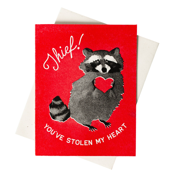 You've Stolen My Heart Risograph Card