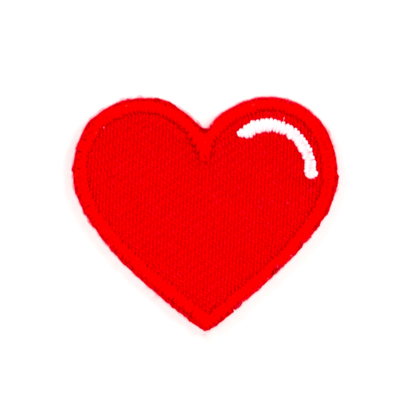 Red Heart Embroidered Sticker Patch