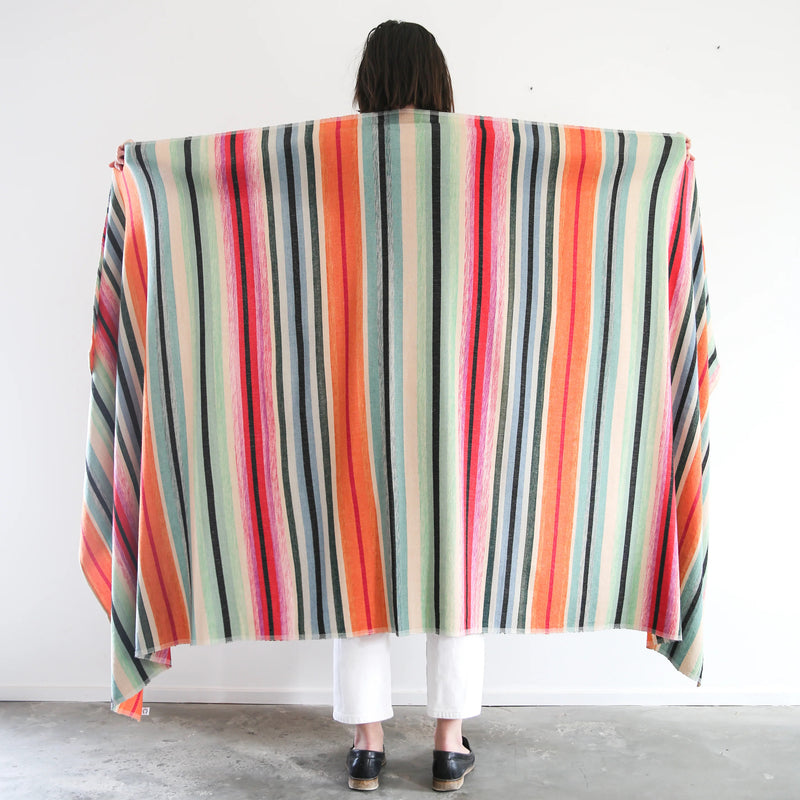 Desert Shawl - Mint Stripe