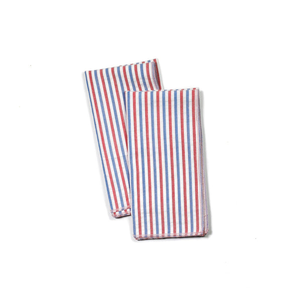 Primary Color Striped Napkins - Set of 4