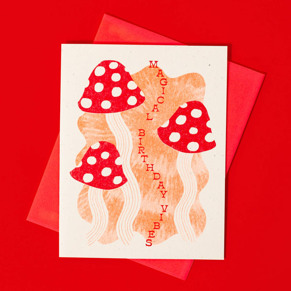 Magical Birthday Vibes Risograph Card