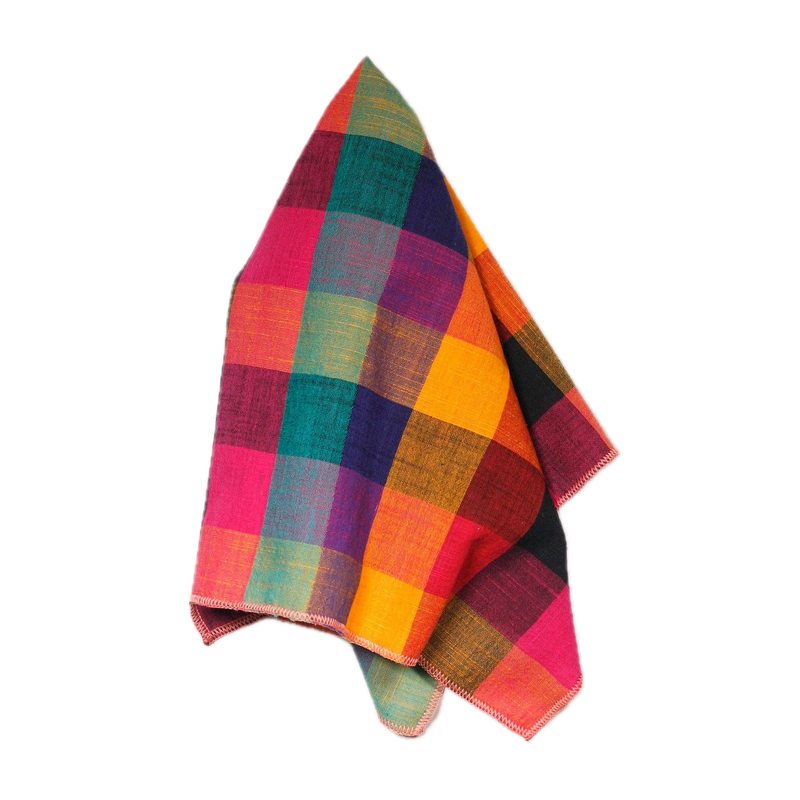 Autum Rainbow Plaid Napkins - Set of 4