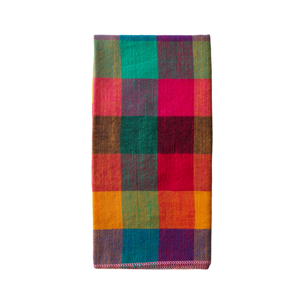 Rainbow Plaid Napkins - Set of 4