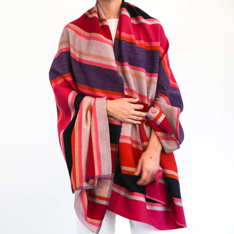 Desert Shawl - Purple Stripe