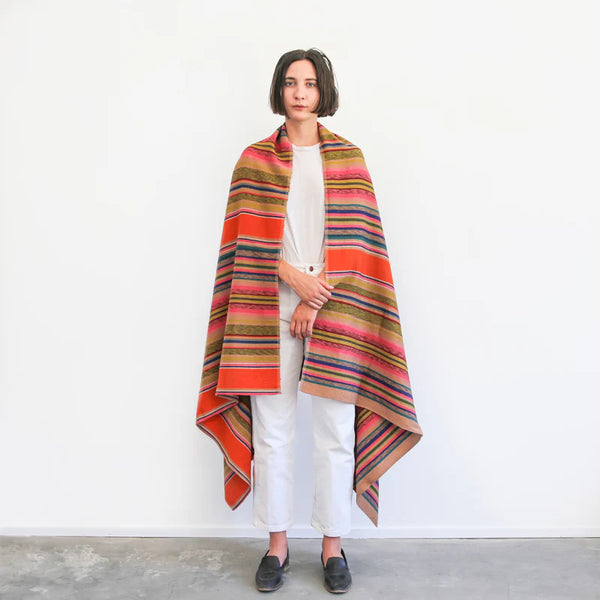 Desert Shawl - Orange Stripe