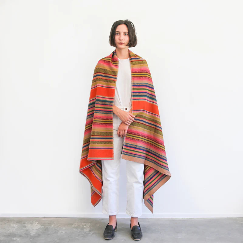 Desert Shawl - Orange Stripe