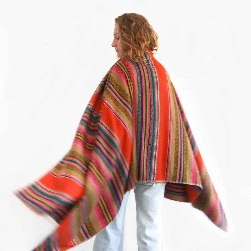 Desert Shawl - Orange Stripe