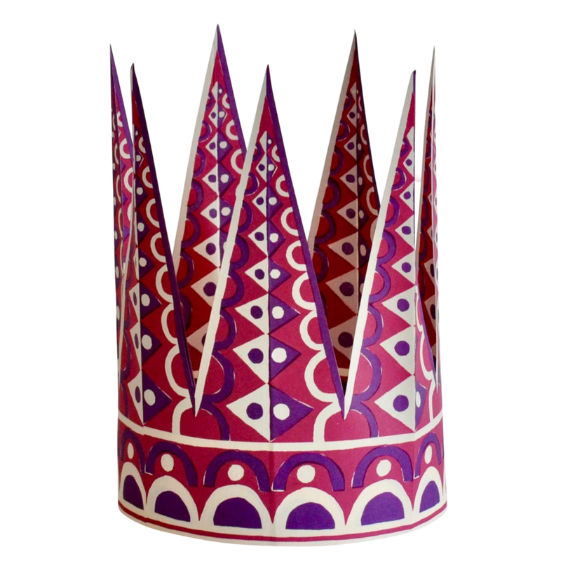 Set of Six Fabulous Paper Party Crowns