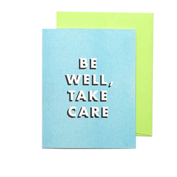 Be Well, Take Care Risograph Card