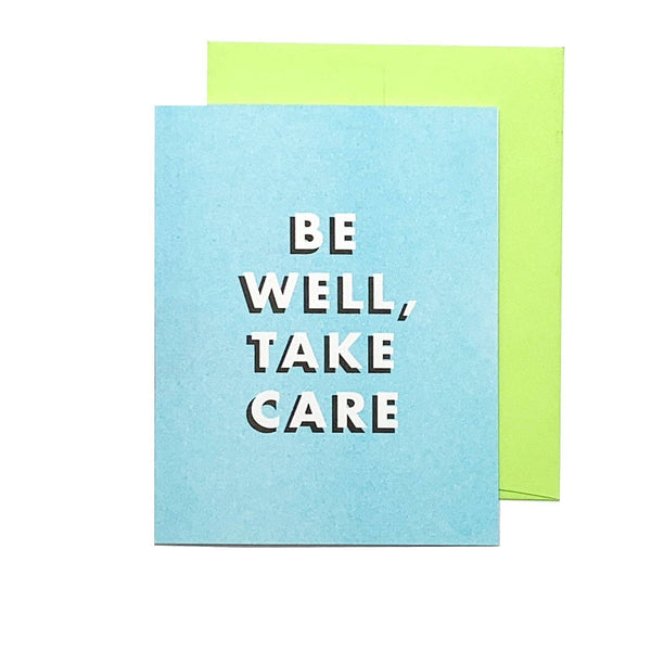 Be Well, Take Care Risograph Card