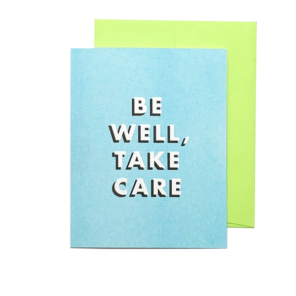 Be Well, Take Care Risograph Card