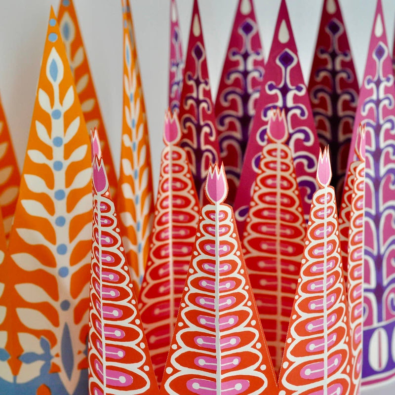 Set of Six Fabulous Paper Party Crowns