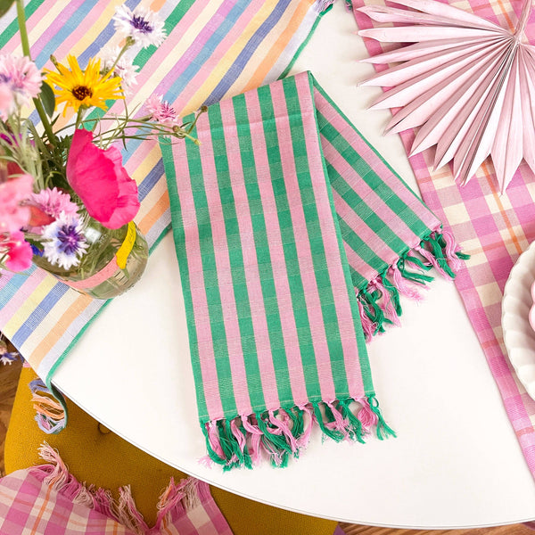 Flora Stripe Kitchen Towel