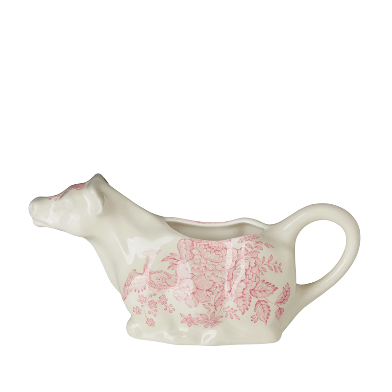 Pink Asiatic Pheasants Cow Creamer -  Boxed