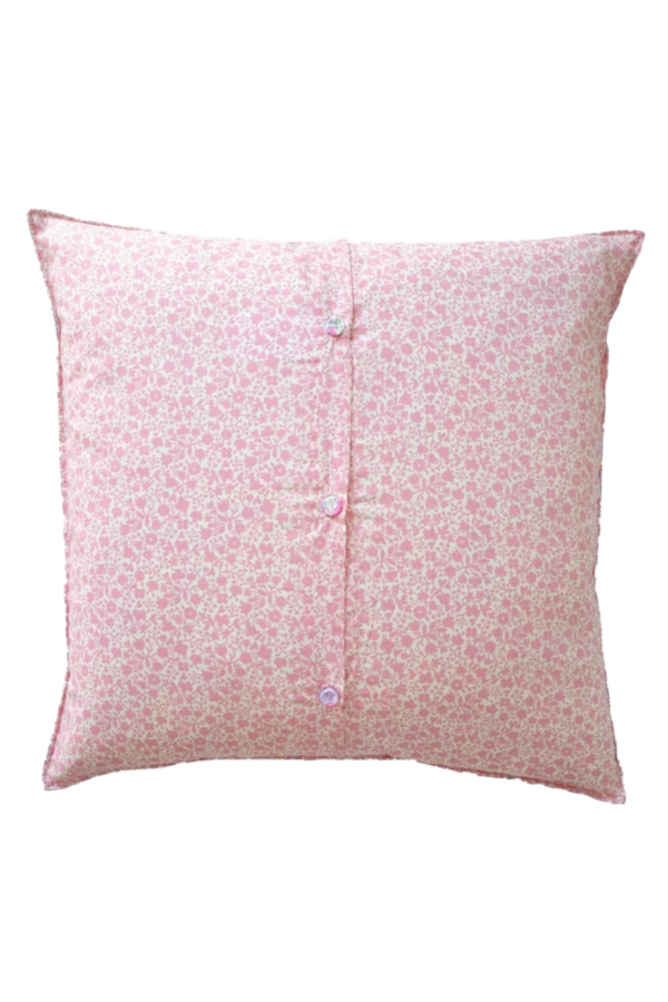 LIberty Print Patchwork Cushion - Pink Squares