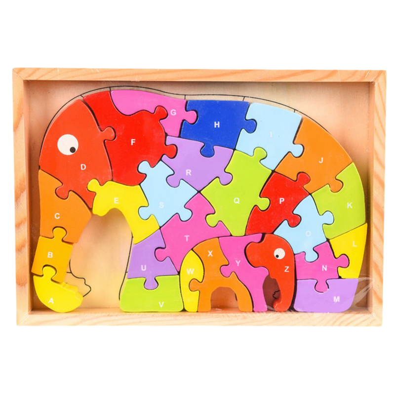 Wooden Alphabet Elephant Puzzle