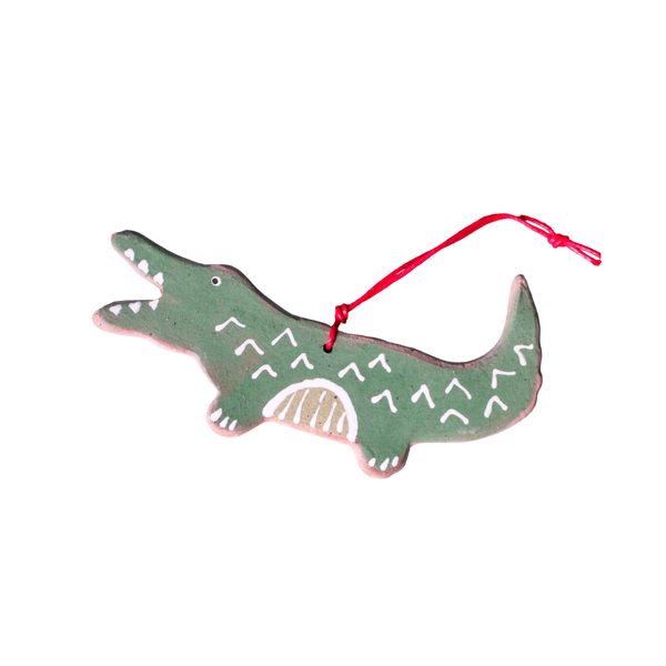 Ceramic Aligator Ornament