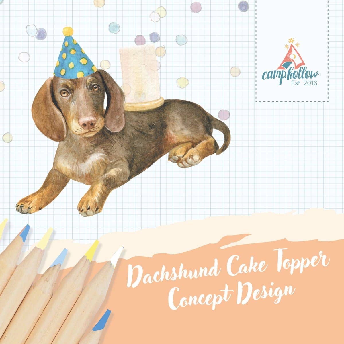 Dachshund Cake Topper House of Cardoon