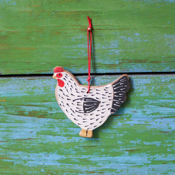 Ceramic Chicken Ornament