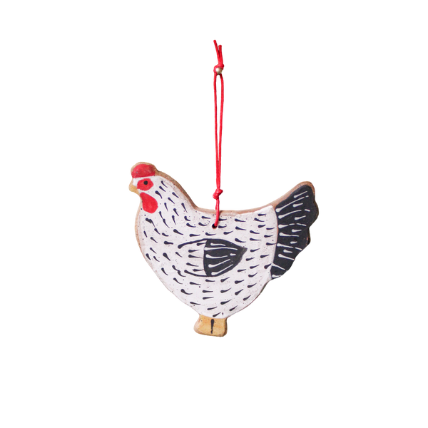 Ceramic Chicken Ornament