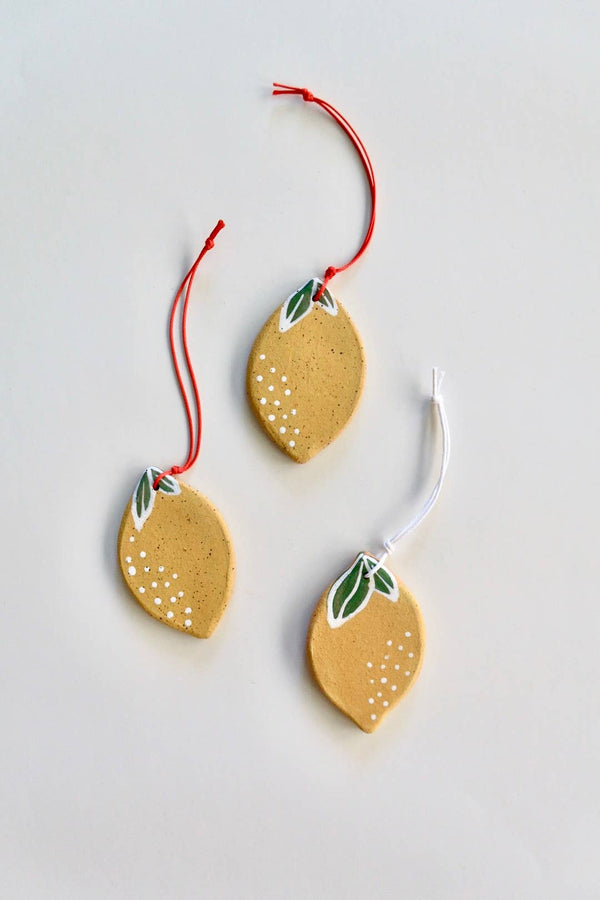 Ceramic Lemon Ornament 