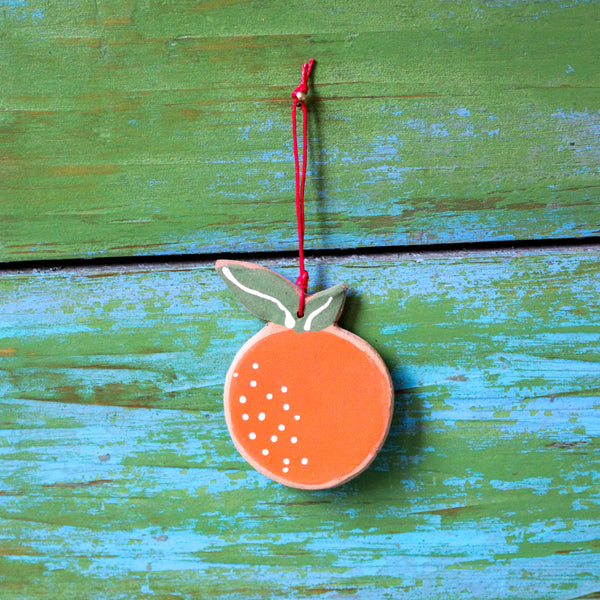 Ceramic Orange Ornament 