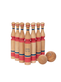 Wooden Bowling Game - Red