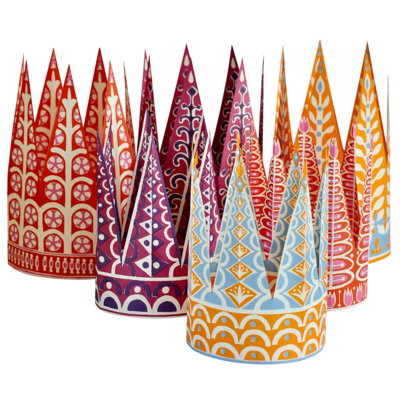 Set of Six Fabulous Paper Party Crowns