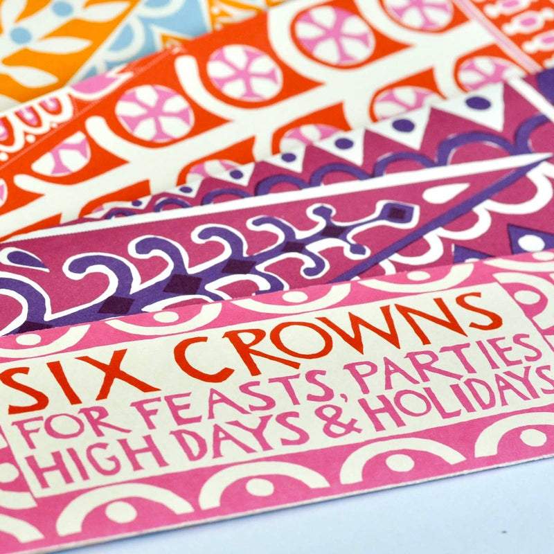 Set of Six Fabulous Paper Party Crowns