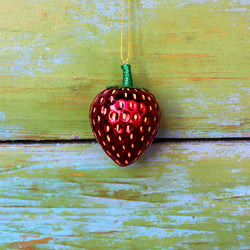 Glitter Strawberry Ornament