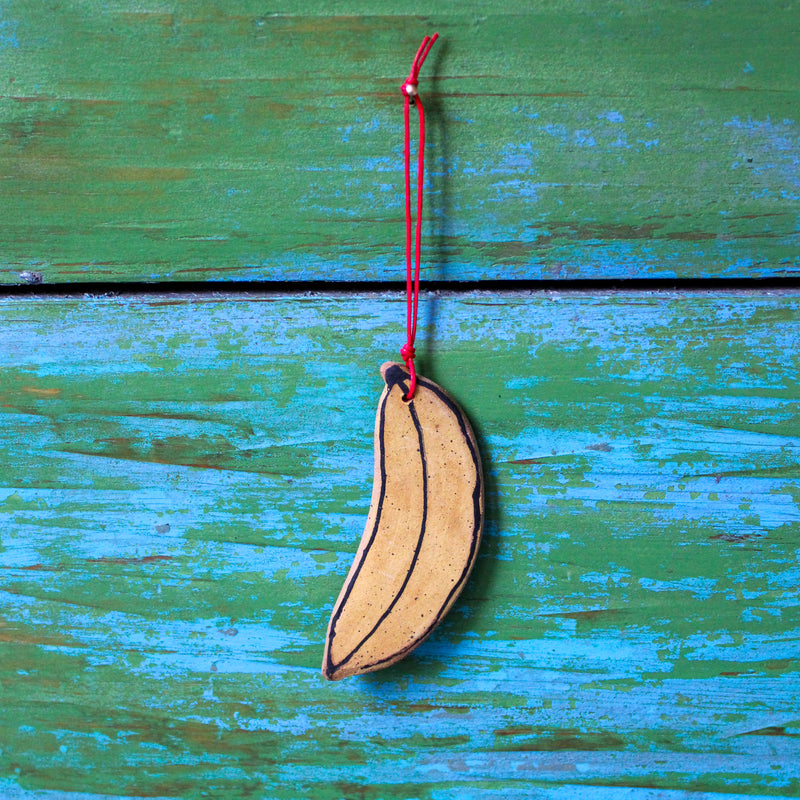 Ceramic Banana Ornament