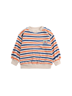 Striped Terry Cloth Baby Sweatshirt