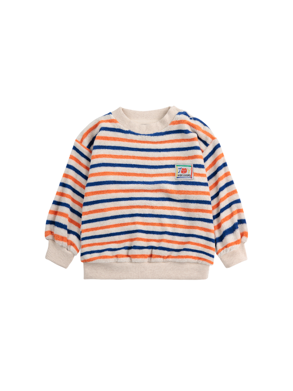 Striped Terry Cloth Baby Sweatshirt