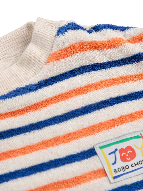 Striped Terry Cloth Baby Sweatshirt