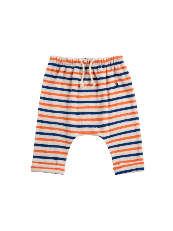 Striped Terry Cloth Harem Pants