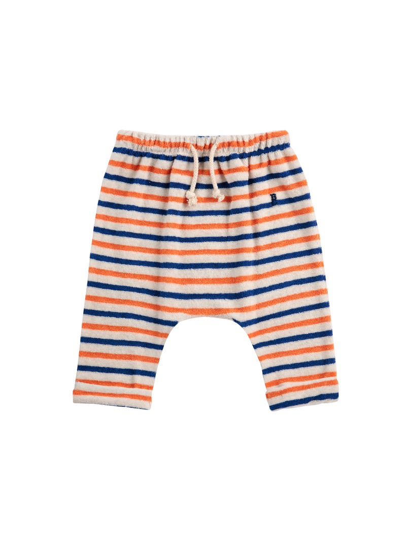 Striped Terry Cloth Harem Pants