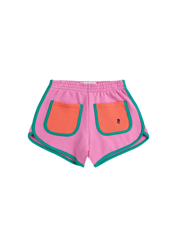 Pink Color Block Shorts