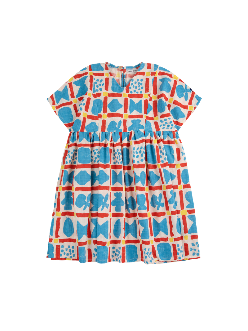 Geometric Game Woven Dress