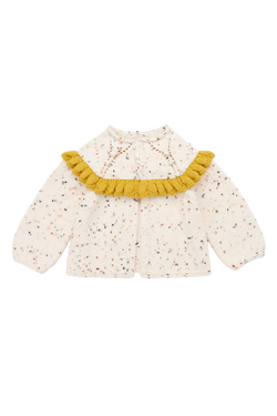 Ruffle Cardigan - Picnic Confetti