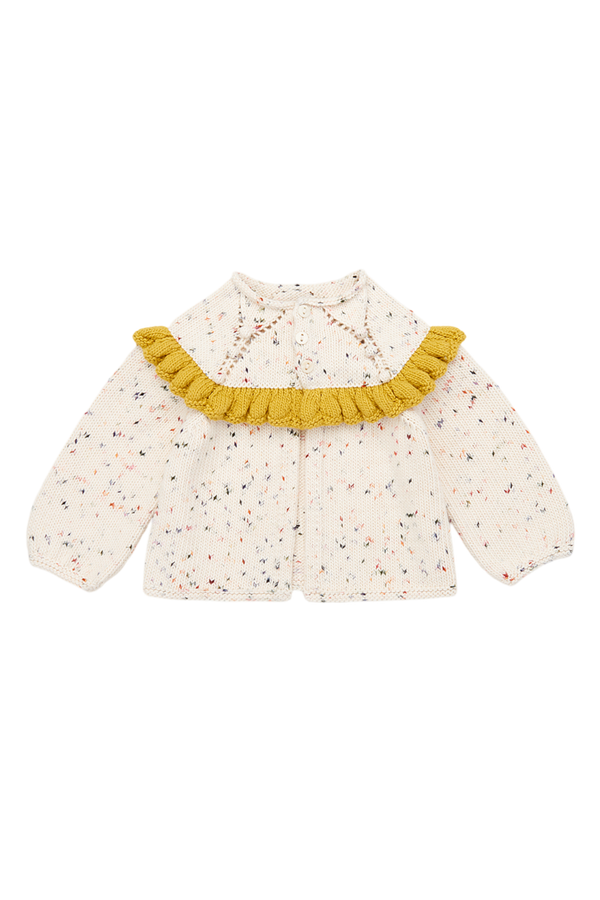 Ruffle Cardigan - Picnic Confetti