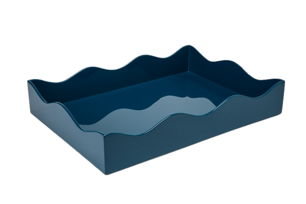 Rita Konig Belles Rives Lacquer Tray - Marine Blue