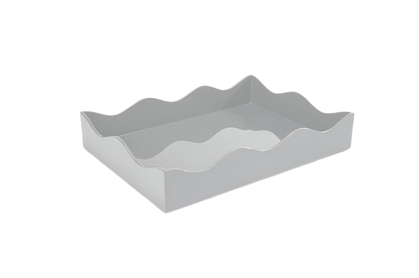 Rita Konig Belles Rives Lacquer Tray - Pale Grey