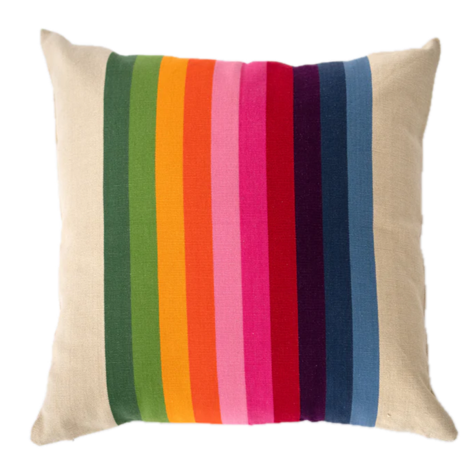 Pink Spectrum Stripe Pillow