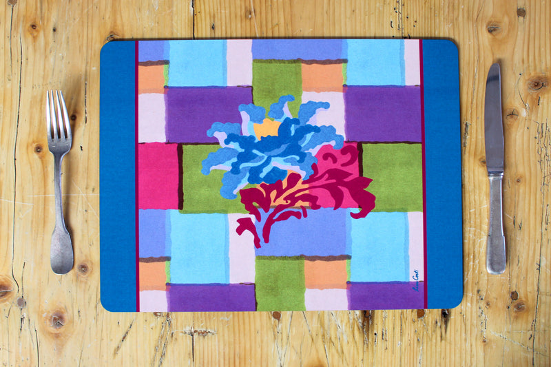 Rectangular Geesband Placemat - Blue