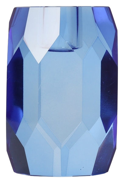 Gem Crystal Candleholder - Cobalt