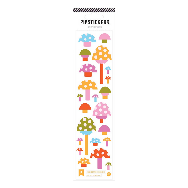 Fuzzy Dotted Mushroom Stickers