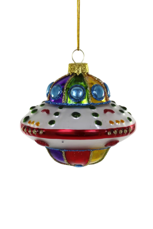 Rainbow UFO Ornament